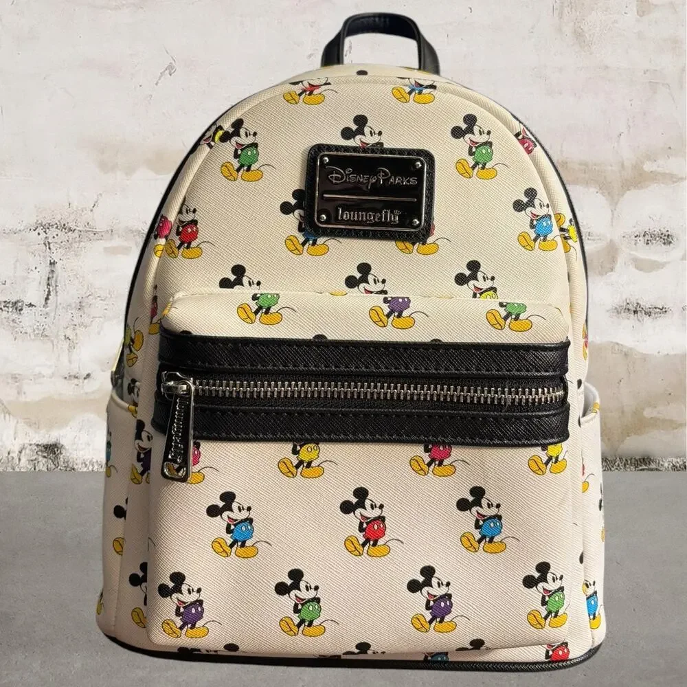 Loungefly Disney Parks Exclusive White Mickey Backpack with Wallet